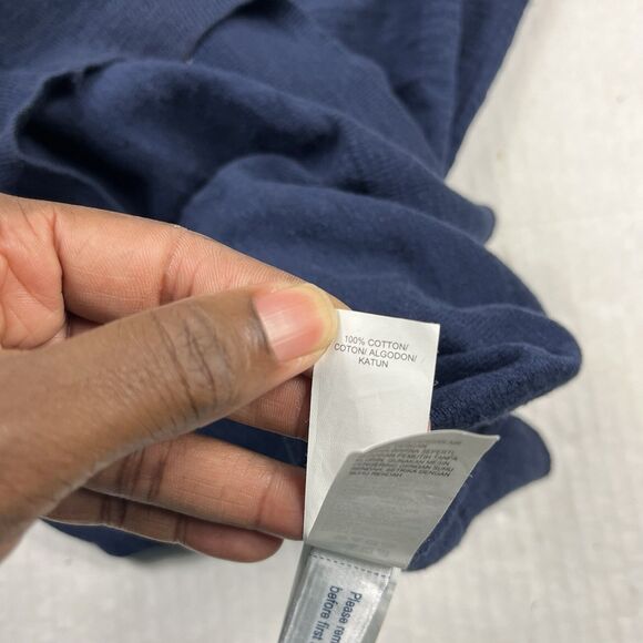 Lucky Brand Mens V-Neck Sweater Blue Long Sleeve Workwear Preppy Pullover S FLAW - Picture 8 of 11